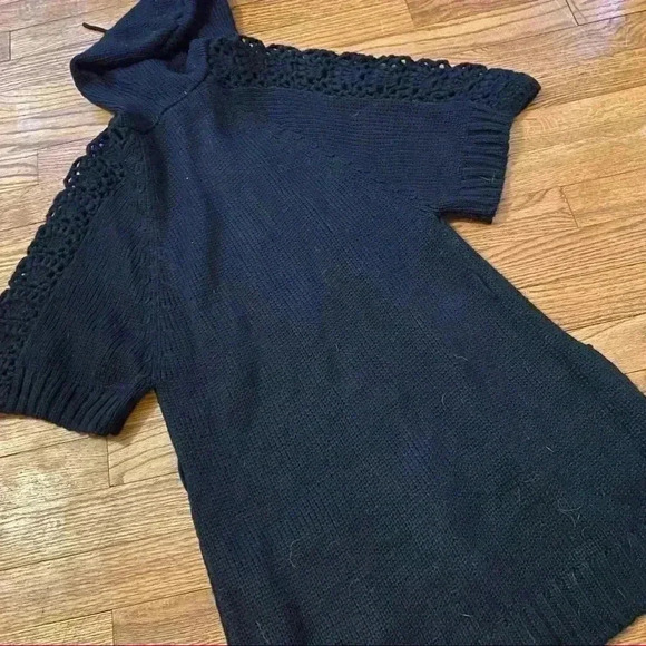 NWT Love By Design button down sweater black crochet chunky women M - Picture 12 of 12